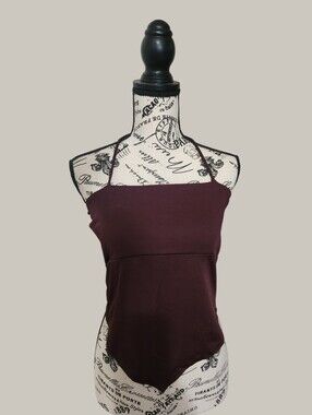 Self Esteem Brown Halter Top